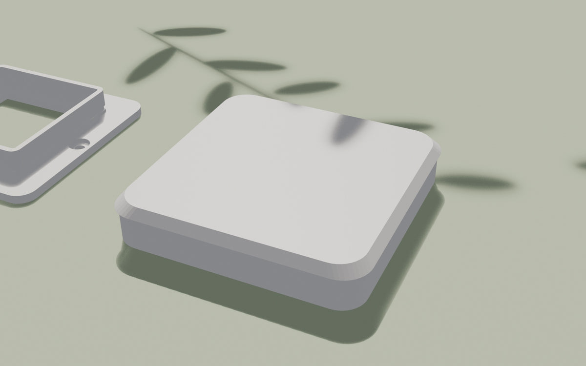Switchless Facet gemonteerd op een lichte pleisterwand