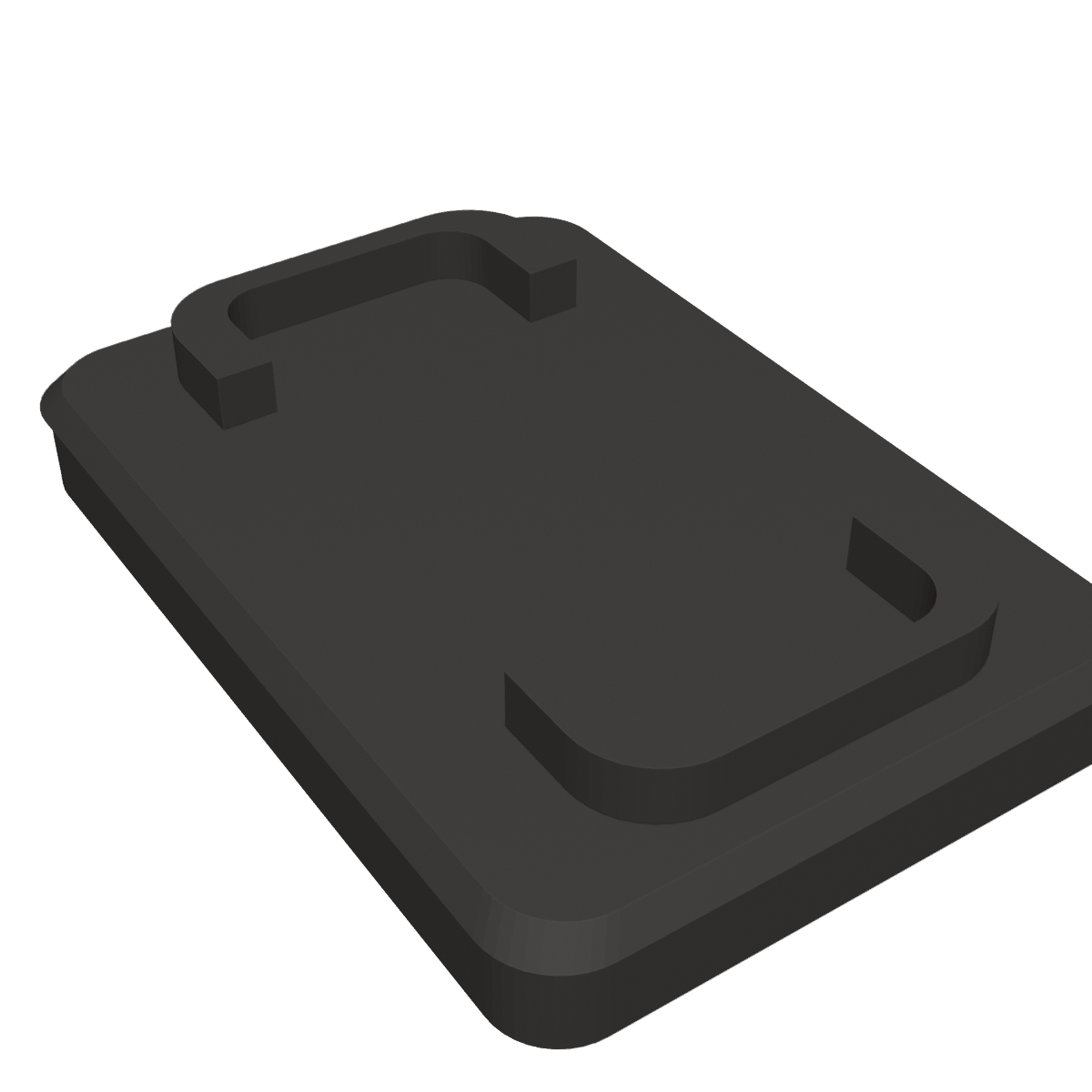 Switchless Dock in zwart, van schuin boven (kleur: zwart)