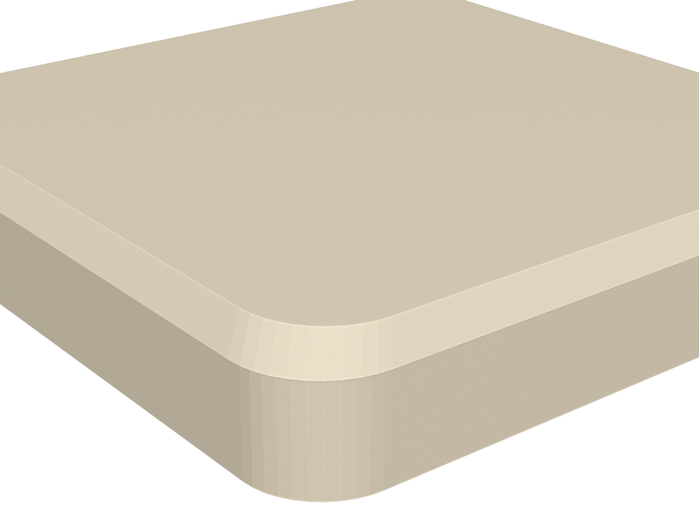 Close-up van de afgeschuinde rand van Switchless Facet